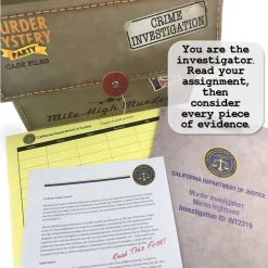 Discount 𧨠Crime Investigation Detective Stories Mile-High Murder Murder Mystery Party Game ⨠9 Discount 𧨠Crime Investigation Detective Stories Mile-High Murder Murder Mystery Party Game ⨠-Board Games Shop 023332332847 inset4
