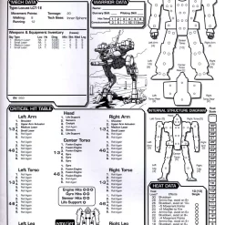 Cheapest 🔔 BattleTech Record Sheet Booklet [16-Pages] 😍