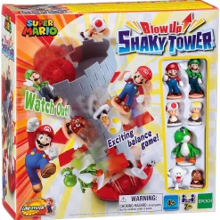 Best deal 🎉 Super Mario Blow Up Shaky Tower Game [Mario, Yoshi, Luigi, Toad, Yellow Toad, Goomba & Boo Figures!] 🛒